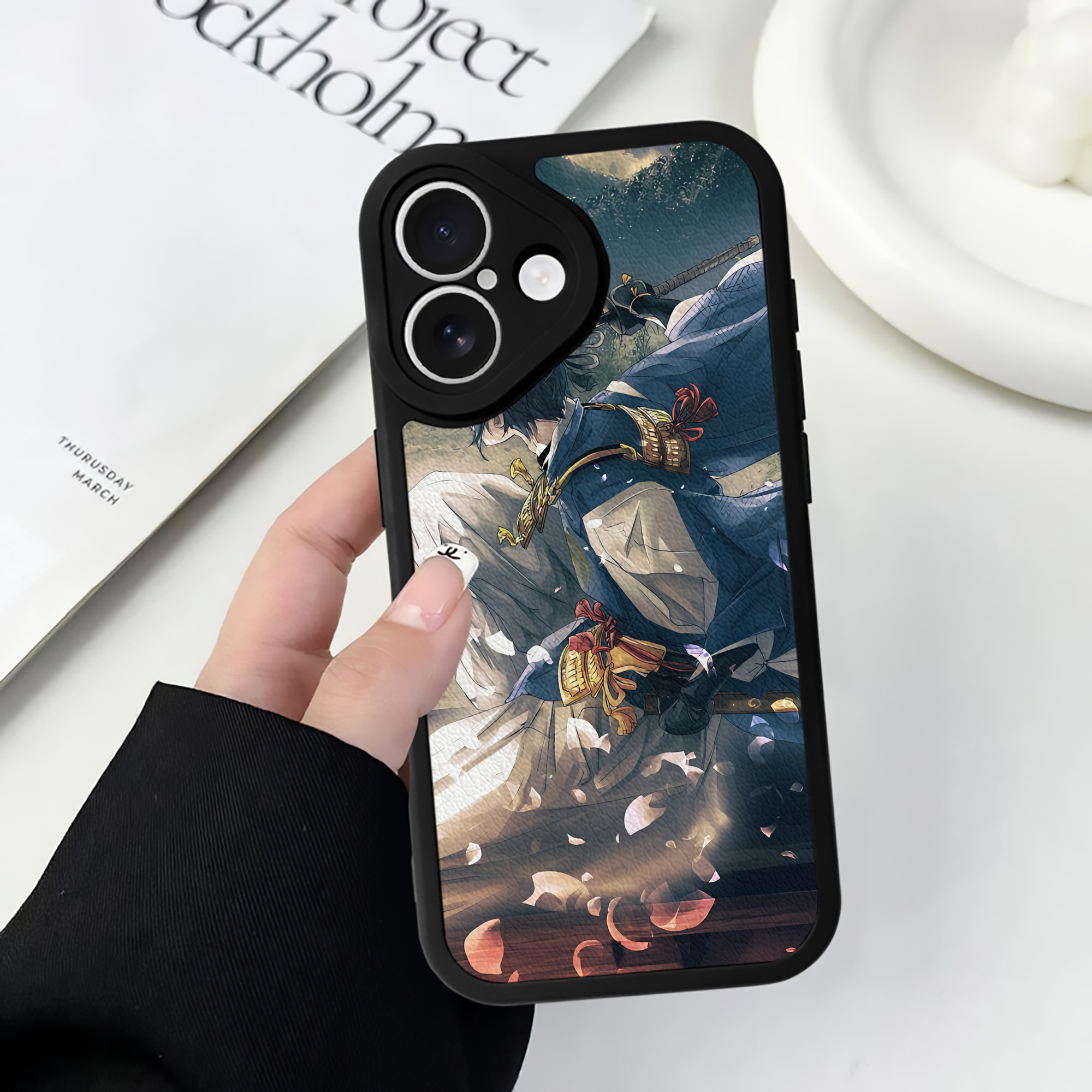 （画像用） 刀剣乱舞 Touken Ranbu 【iPhone 16シリーズ対応】シリコンスマホケース（レザー調） 材質：シリコン